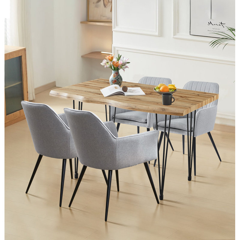 Mose 4 - Person Dining Set, Grey, 76” H x 120” L x 80” W