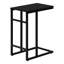 Table d'appoint en métal noir pour le salon - chambre à coucher, bout moderne, côté, collation