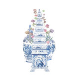 Royal Delft Tulippiere Flowers by Nicolette Mayer - Unframed Print on Acrylic