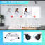 Tableau blanc magnétique autoportant 36 po x 24 po avec crochets pour tableau à feuilles, réglable en hauteur