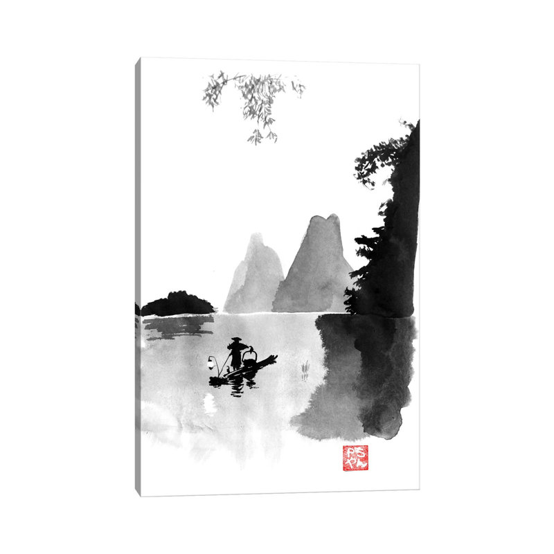 At Night On The River by Péchane - Painting on Canvas, Wrapped Canvas, 101.6 cm H x 66.04 cm W x 1.91 cm D