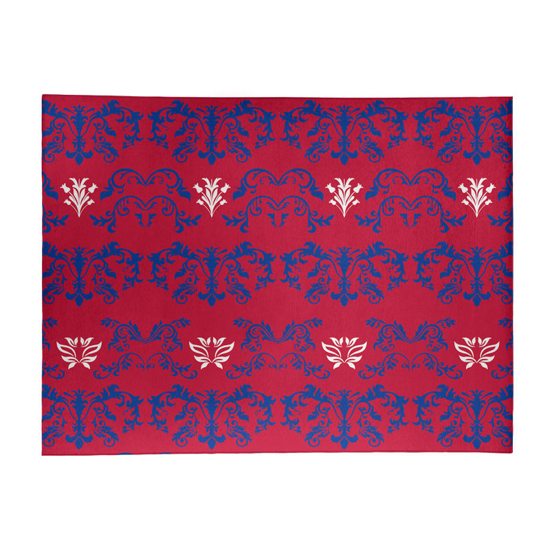 Damask Indoor Rug, Rectangle 9' x 12'