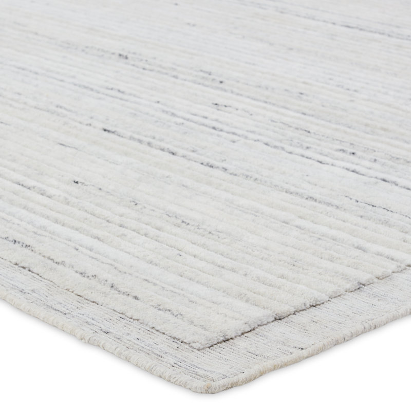 Racka Area Rug in Ivory/Gray, Runner 3' x 8'