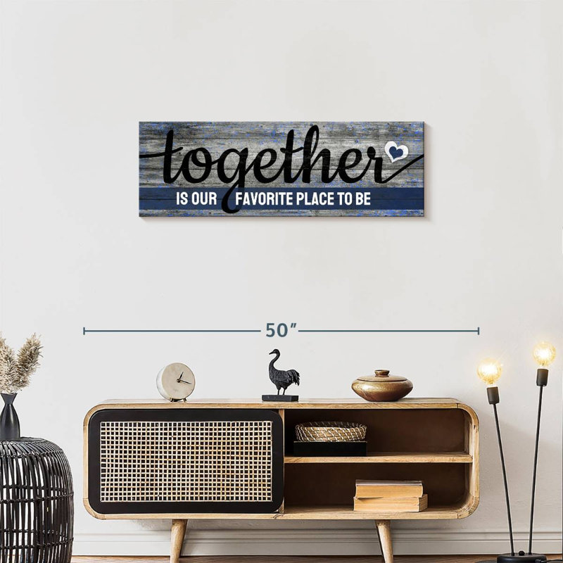 " Together Quote " by Faithinart, 12" H x 36" W x 1.25" D