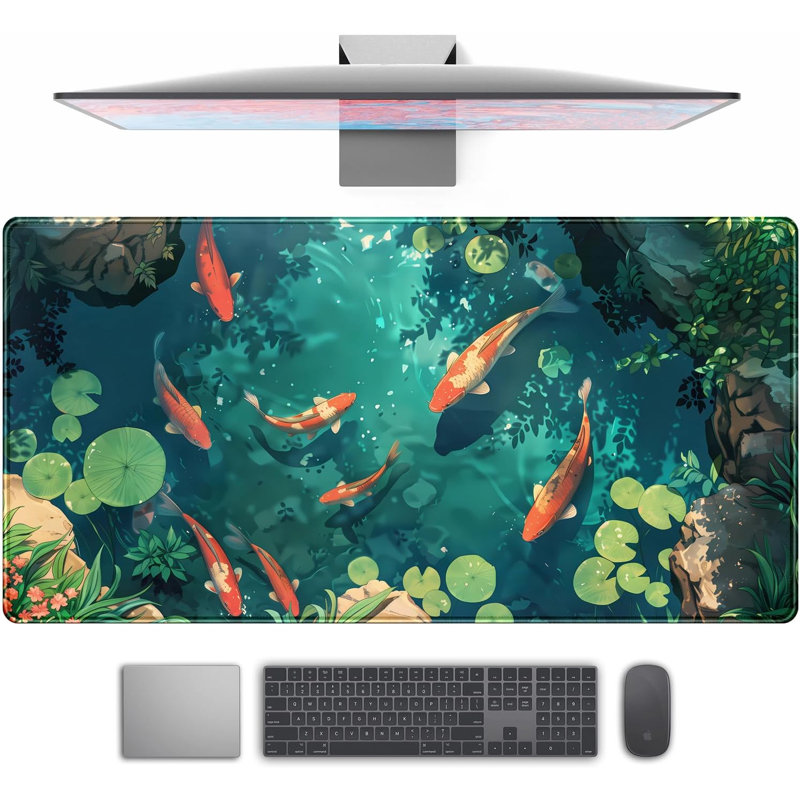 Tapis de bureau Koi Fish Gaming Koi Pond