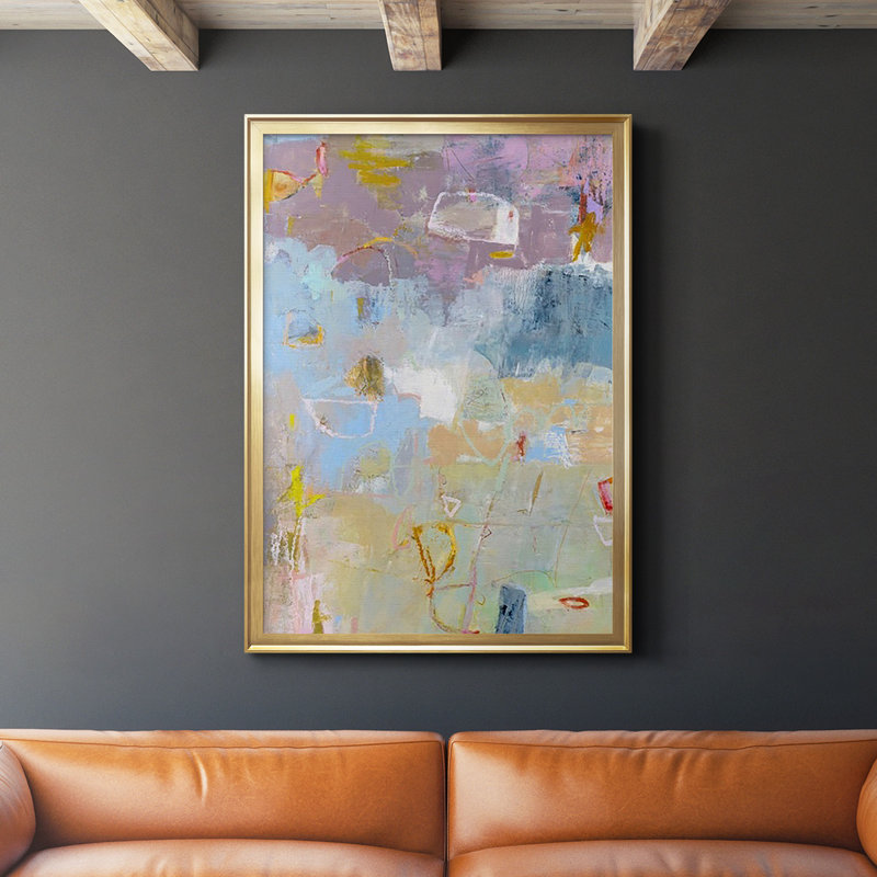 Deneus Whilst I - Picture Frame Print, Gold, 42.5" H x 30.5" W x 1" D