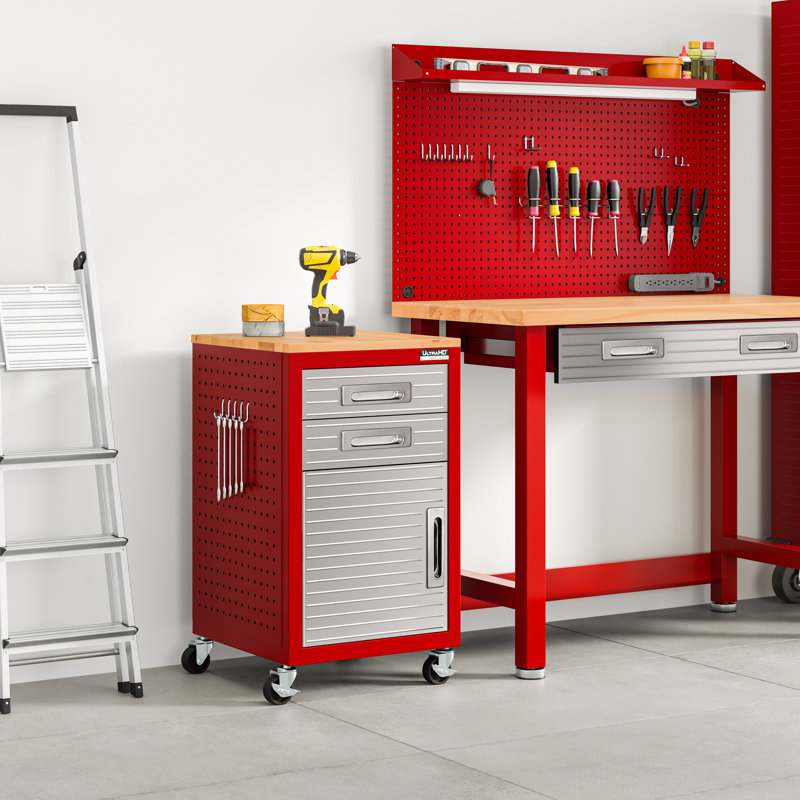 Armoire 1 porte Seville Classics UltraHD, Rouge