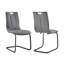 Chaise d'appoint en métal gris Aivi