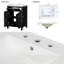 Meuble-lavabo 24 po avec lavabo en céramique, finition noire et portes à fermeture en douceur-549919593