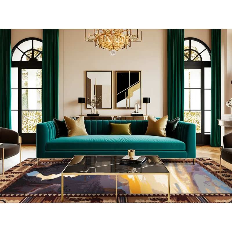  Tapis lavable Sunset Over Canyonlands Southwestern, Carré 7 pi