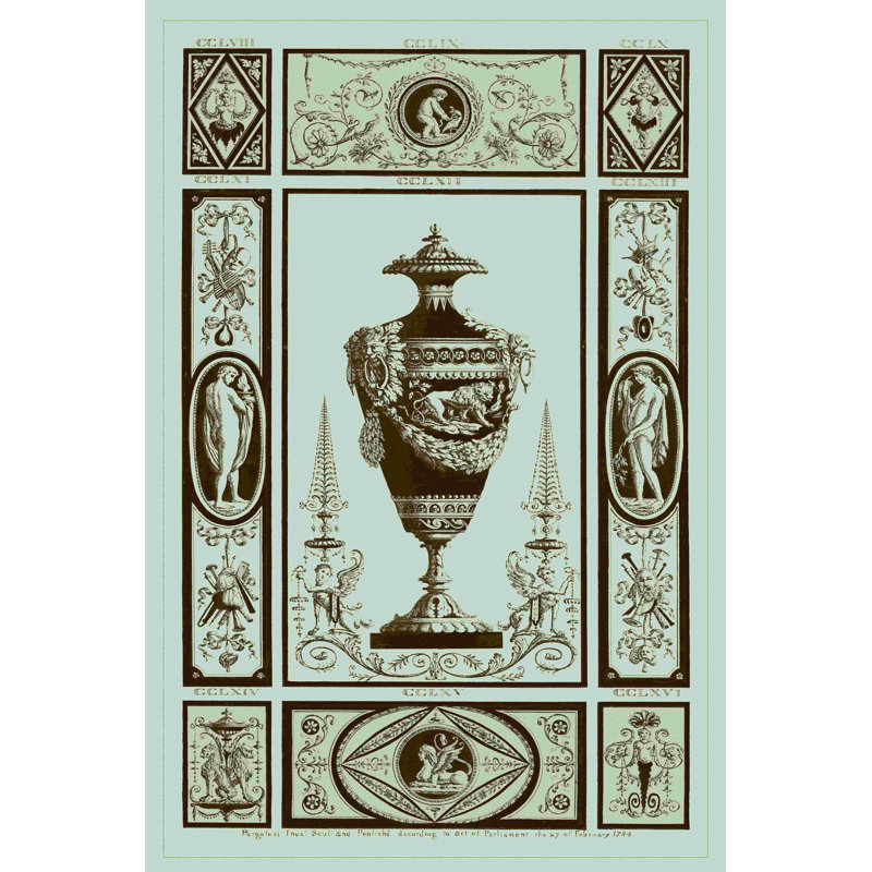Urnes Pergolesi au céladon II, H 18 po x l 12 po