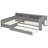 Wood Twin Size L-shaped Platform Bed with Trundle and a Drawer, Grey(Old SKU:N7090001045E, Expected Arrival Time: 12.18)-619341165