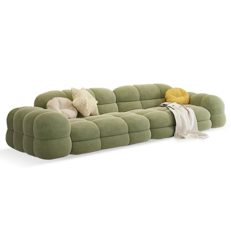 Green 100% Polyester Modular Sofa cushion couch