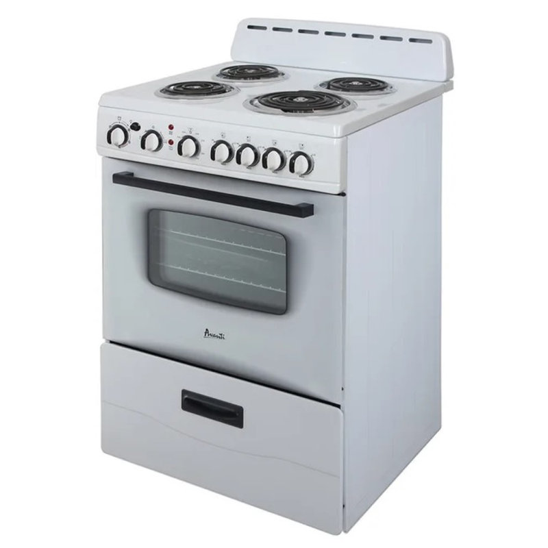 Avanti 24" Electric Range Oven with Framed Glass Door, White
