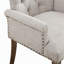 Chaise de salle à manger rembourrée en tissu de chenille, pieds courbés en bois massif, élégante chaise de salle à manger capitonnée pour salle à manger club, paquet simple-1121905627-1121905628