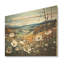 «Cool and Calming Flower Blooming Fields I», art mural en bois sur bois de pin naturel-101402971
