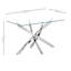 Beveard Glass Top Metal Base Dining Table