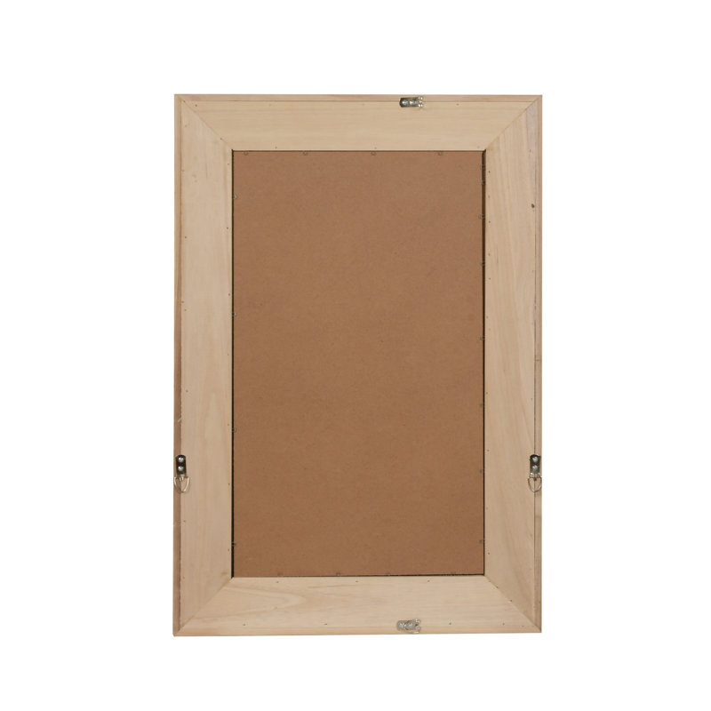 Miroir décoratif en rotin, Naturel, 30" x 20"