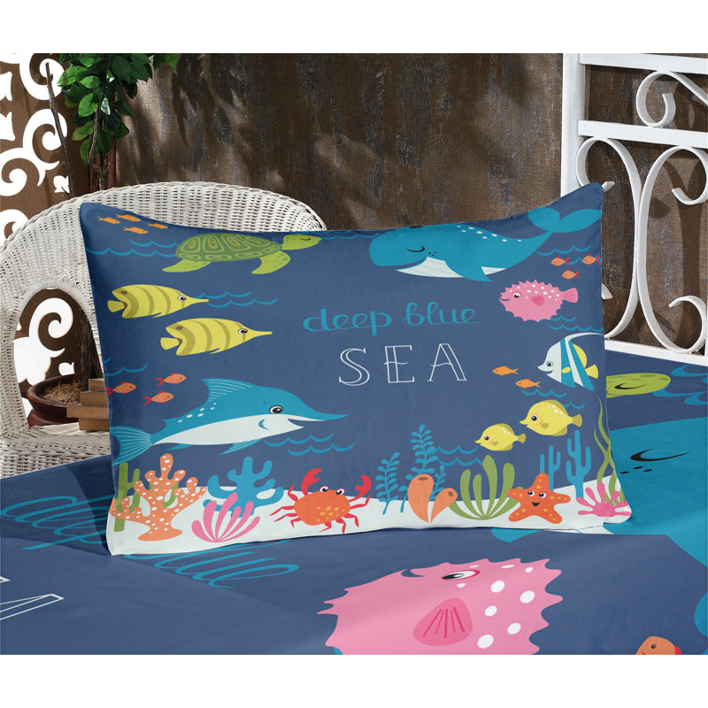 Multicolore drap-housse et coussin décoratif Ambesonne, Ensemble de draps pour très grand lit californien