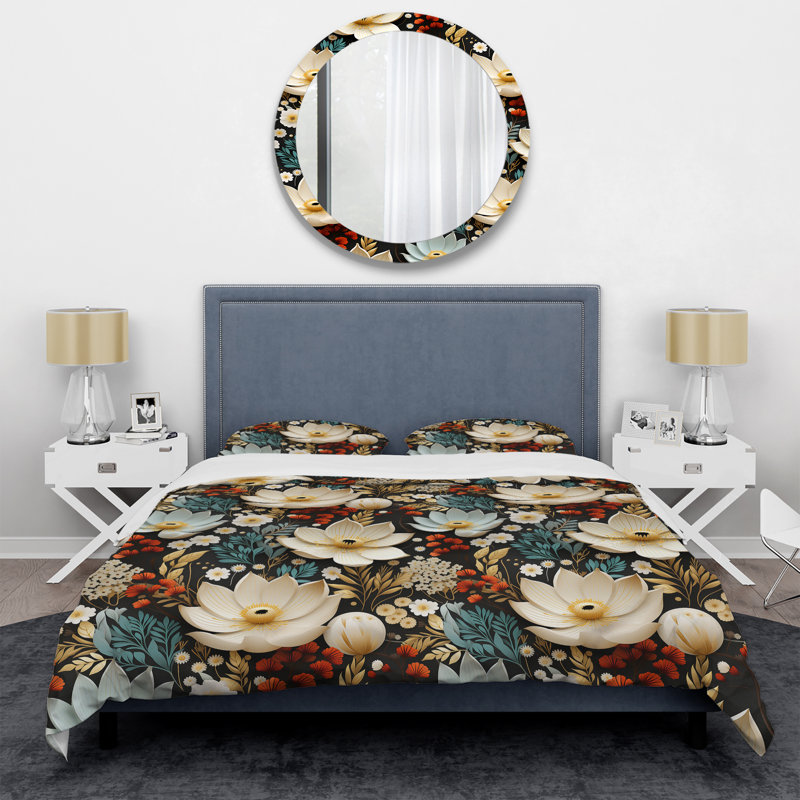 Ensemble de housse de couette Whimsical Bohemian Bliss Floral Motif II - Floral