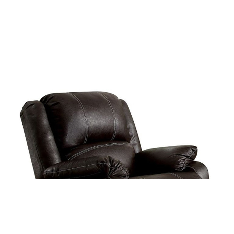 Canapé en cuir synthétique Zuriel, Noir