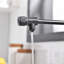 Robinet de cuisine de purificateur d'eau potable avec support de séchage pour vaisselle, robinet d'évier de cuisine rétractable (noir mat)