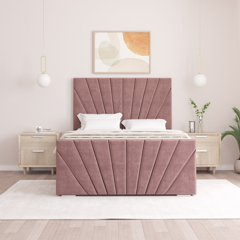 Aayanah Upholstered Bed, Single (3'), Lilac