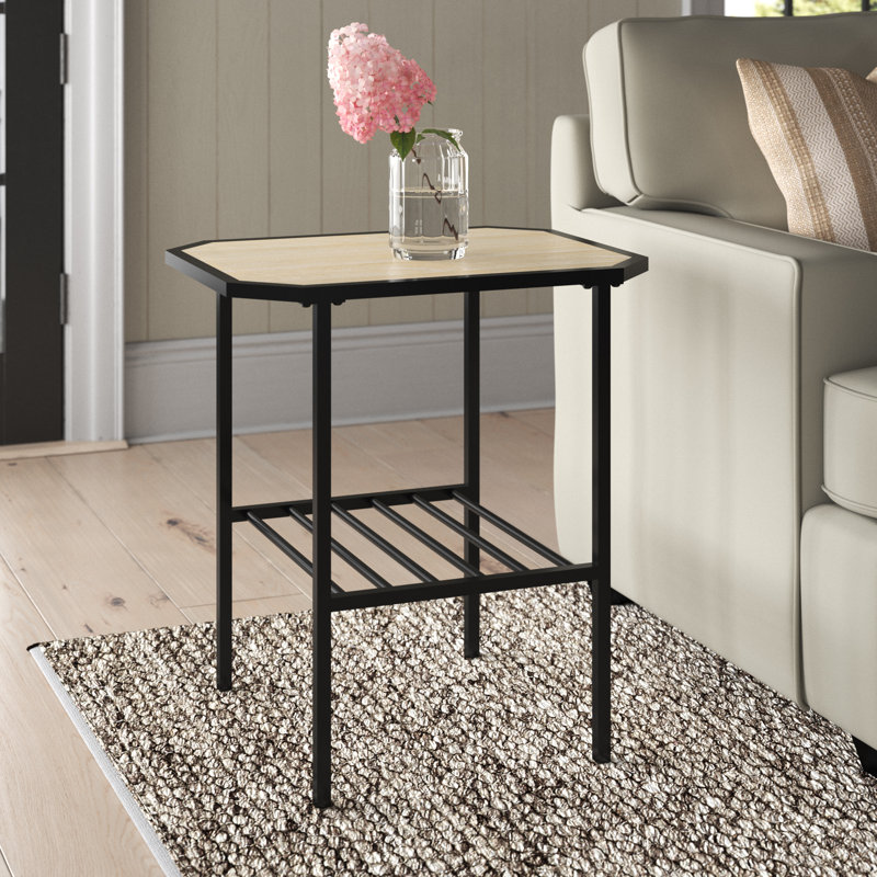 Table de bout avec rangement Brallan, Bouleau