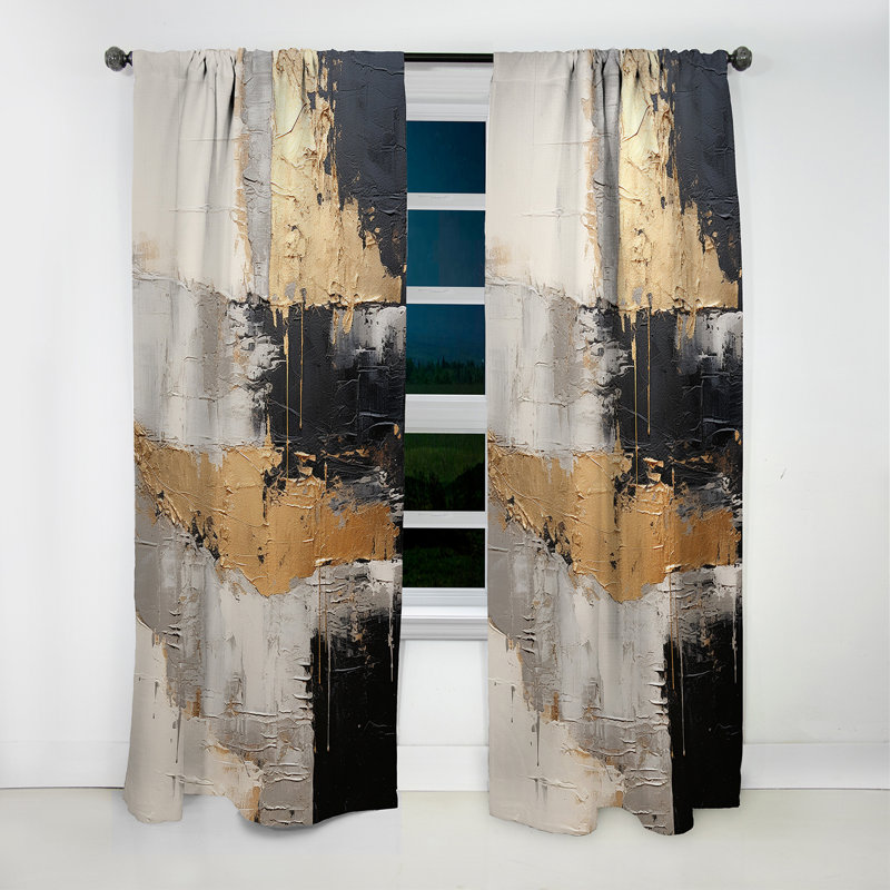 Diego - Spirals Curtain - Blackout Abstract Curtain - 1 Panels, 52" W x 84" L