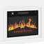 Balconera 100cm W White Electric Fireplace