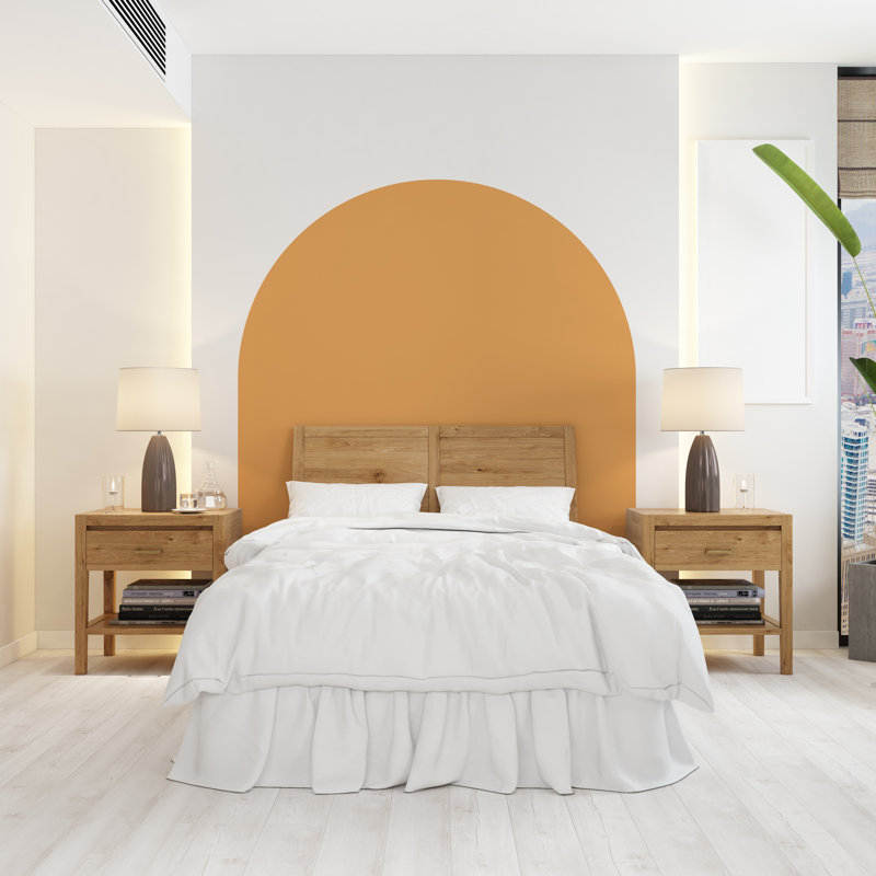 Décalcomanie murale Boho, autocollant d'arche de lit, décalque mural de haie, autocollant mural arche, autocollant de décoration murale arche, décalque mural, arche de très grand lit 014LU