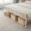 Structure de lit en métal avec tête et pied de lit, lit plateforme pour enfants, espace de rangement de 12 po, lattes en acier, sans sommier-440853032-440853034