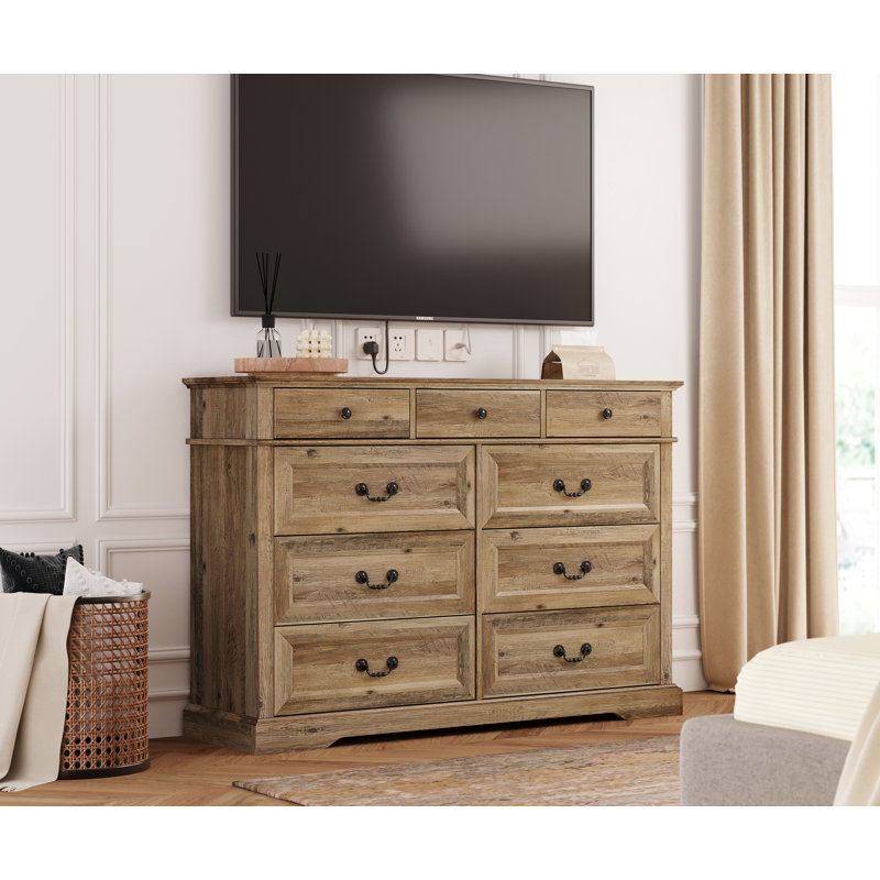 Bridgeport 53.3 " W 9 - Drawer Dresser, Brown