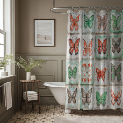 Boho Butterfly Charm - Premium Shower Curtain