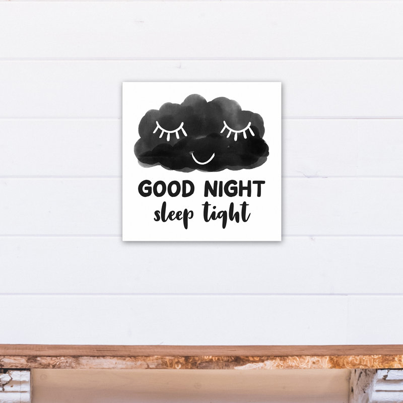 Art étroit good night sleep Macklin, Toile tendue, H 16 po x l 16 po x P 1,25 po