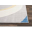 Tapis à motif géométrique gris / bleu Lindall-390377812
