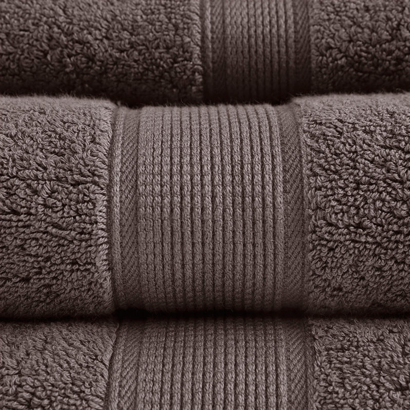 100% Cotton 8 Piece Antimicrobial Towel Set, Mocha
