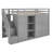 Functional Loft Bed With 3 Shelves-1196935655