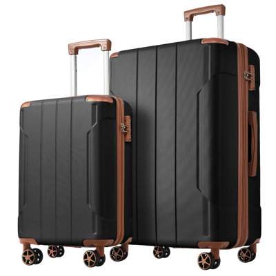 Ensemble de valises extensibles Hardshell en ABS 2 pièces avec roulettes TSA Lock