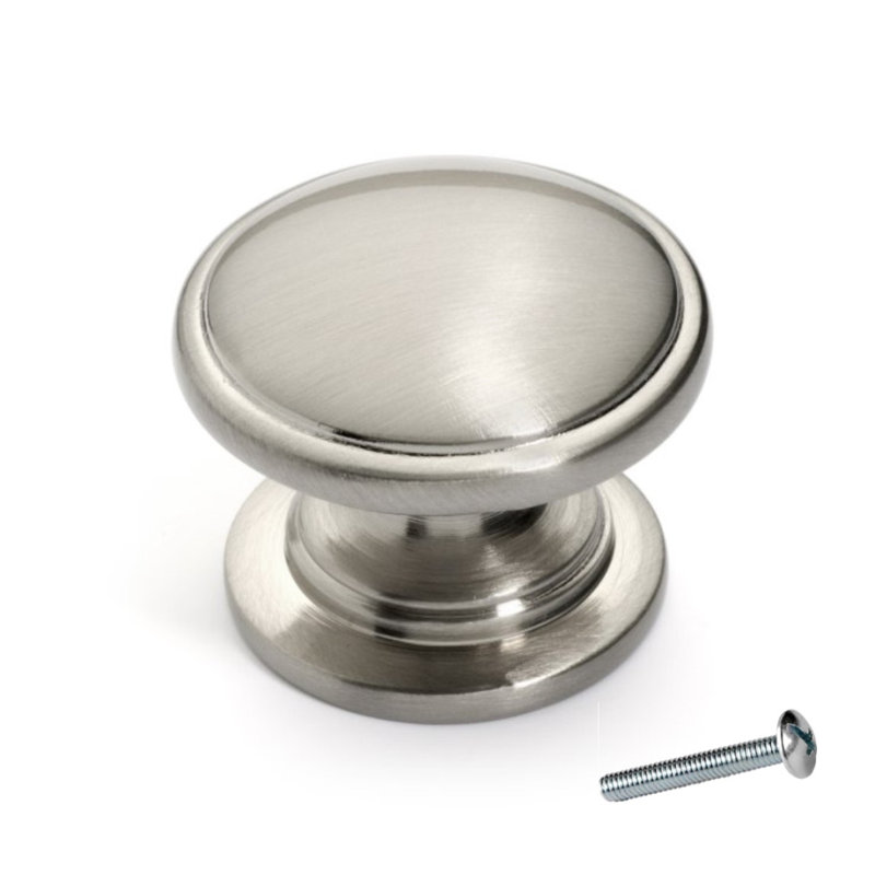 Poignée champignon de diamètre 1 1/4 po Super Saver, Nickel satiné