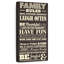 Panneau «Family Rules»-1743567022