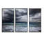 «Troubled Sea Under Stormy Sky - Sea & Shore», ensemble de 3 toiles murales encadrées-1656982350-1656982340