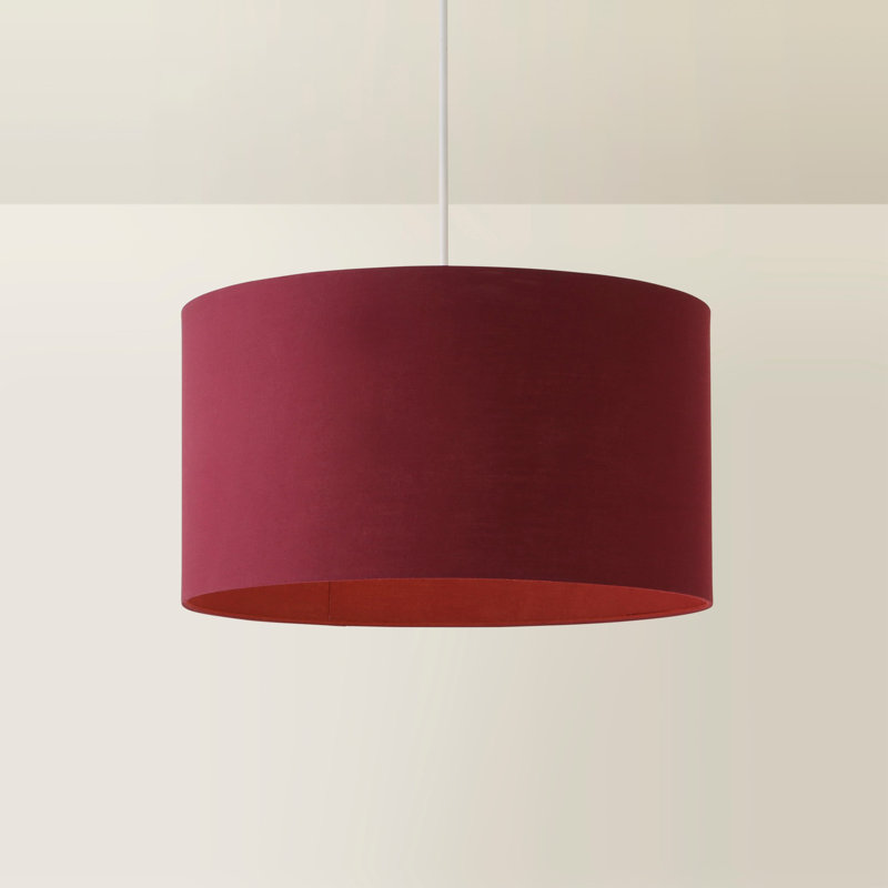 Blended Fabric Drum Lamp Shade ( Slip-On ), Purple, 25cm H x 45cm W x 45cm D