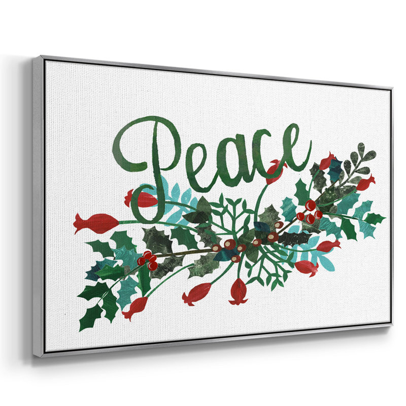 «Cut Wreath Christmas II», reproduction sur toile, H 25 po x l 37 po x P 2 po, Argent