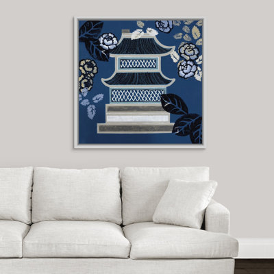 « pagode ii », peinture sur toile