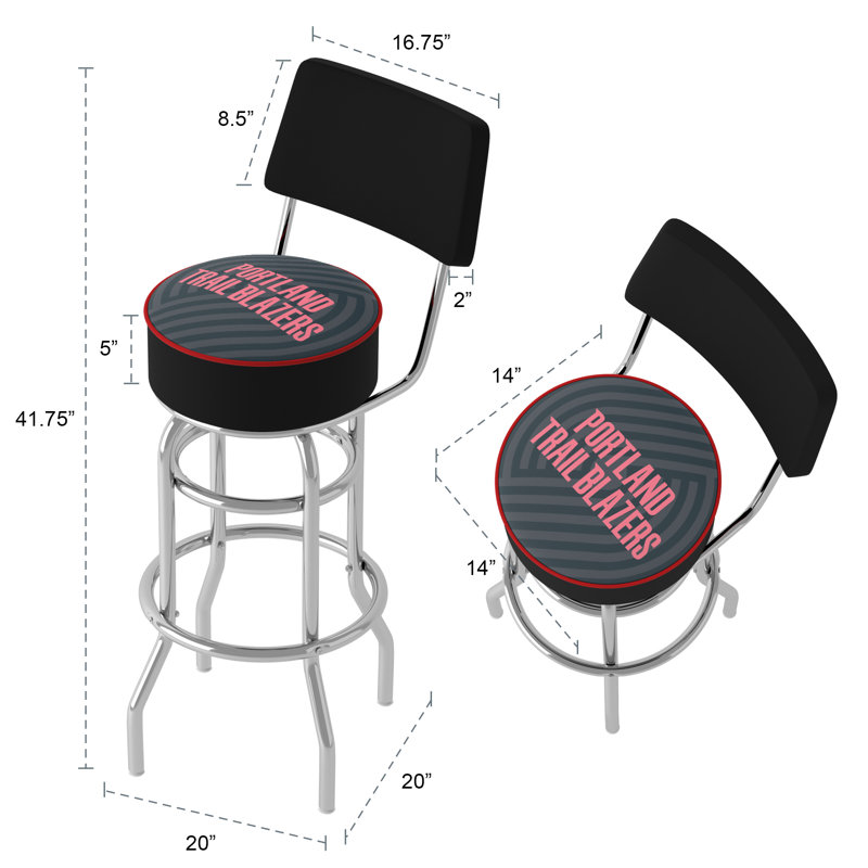 Swivel Upholstered Counter Stool with Metal Frame