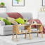 Table de bout en bois massif avec rangement Comstock