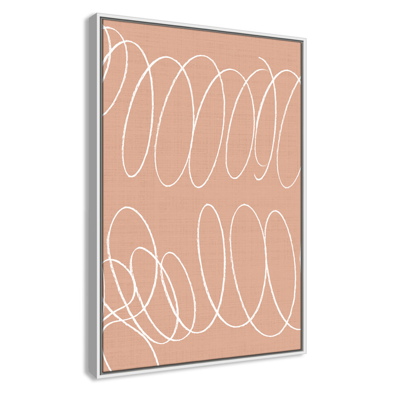 Colin "Winding Lines I" Print, 37.5" H x 25.5" W x 2" D, White Framed