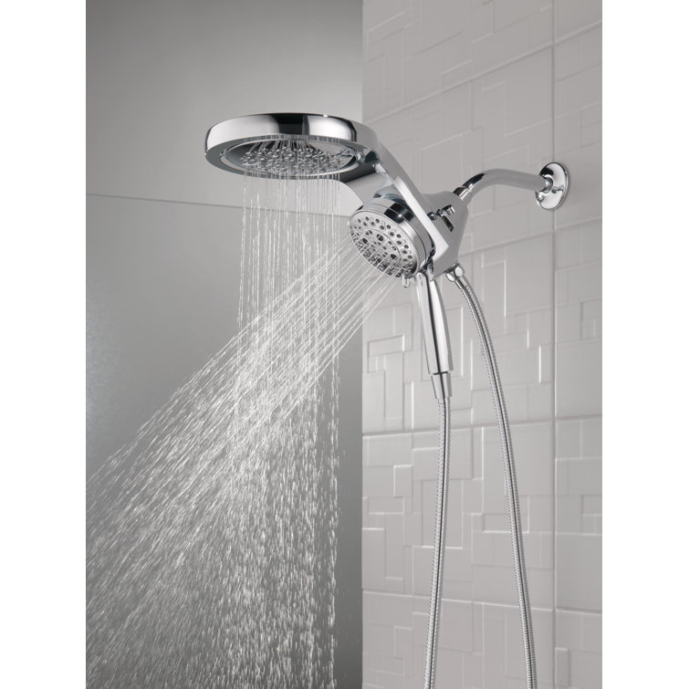 1-spray 5.59 in. Dual Shower Head and Handheld Shower Head in Chrome 1-spray 5.59 in. Dual Shower Head and Handheld Shower Head in Chrome