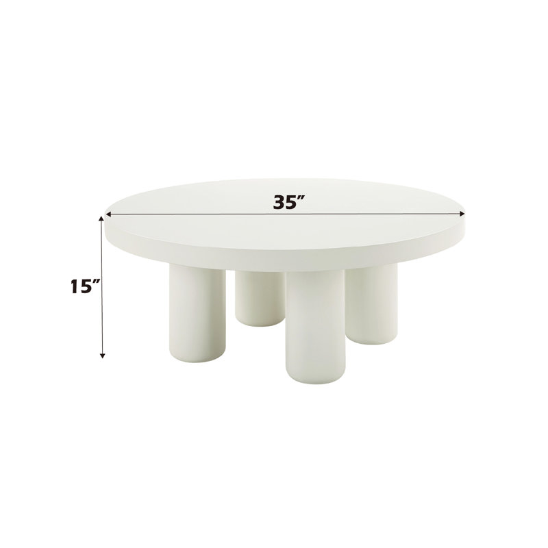 Loanna White Finish Coffee Table